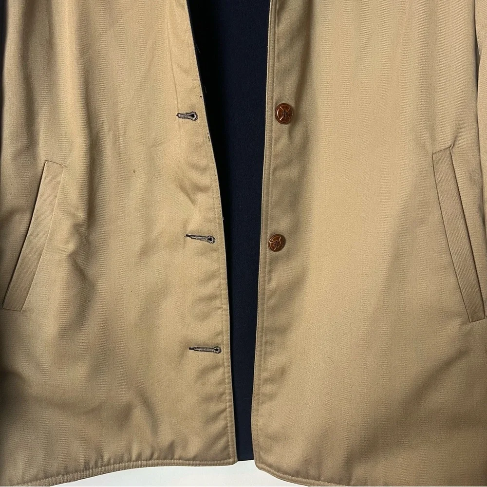 Pendleton – Men’s Vintage Reversible Wool Jacket Navy / Tan – Sz S